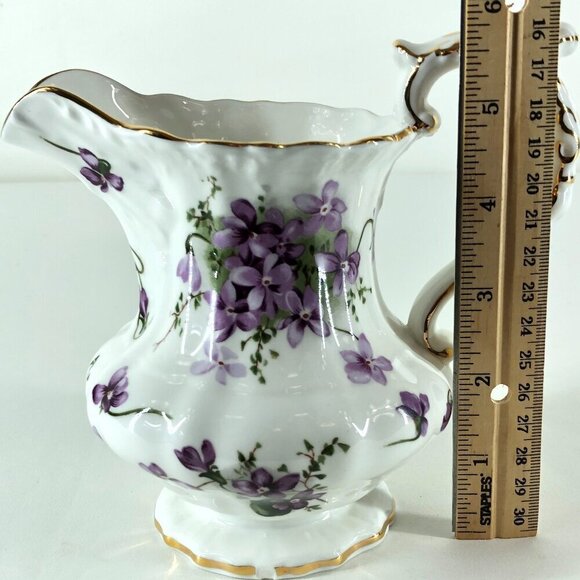 Hammersley Victorian Violets From England's Countryside Bone China Pitcher - Picture 6 of 10